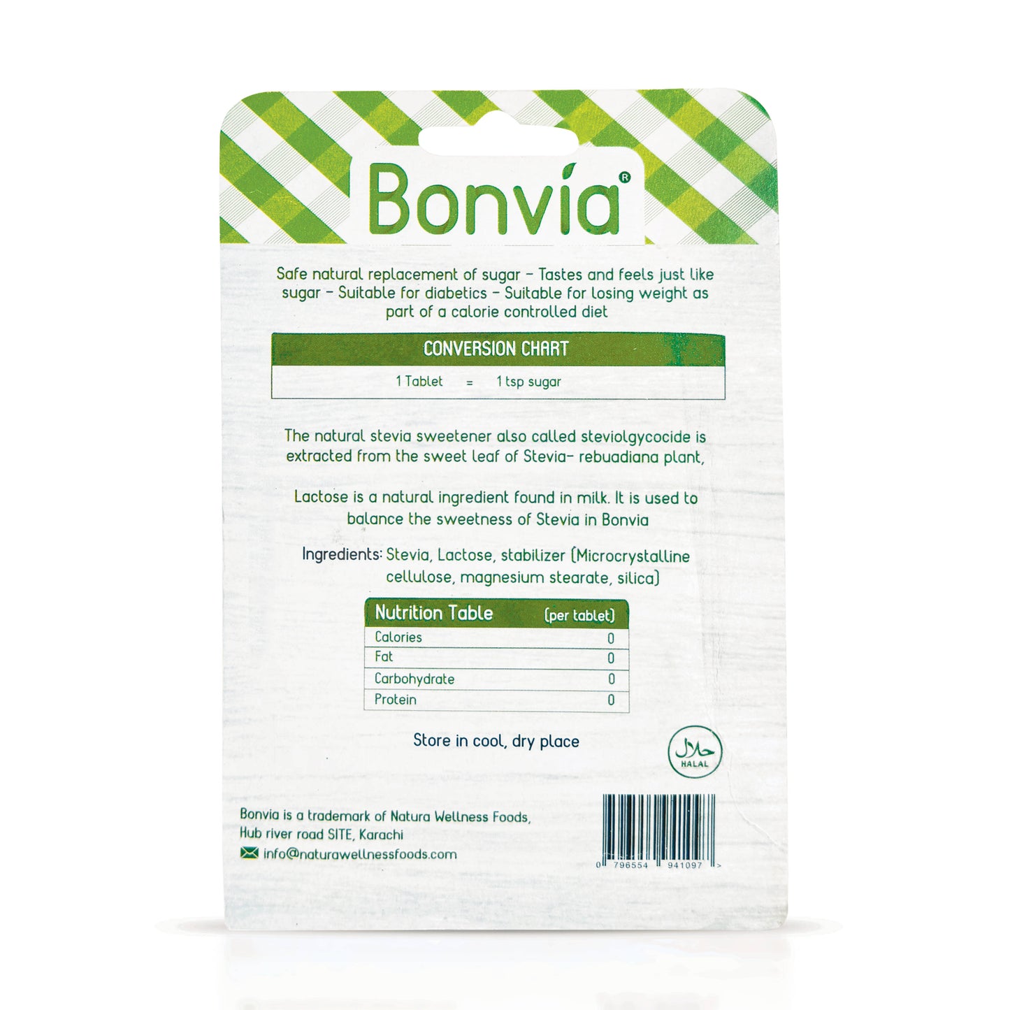 [With FREE gift] Bonvia Stevia Tablet - 100s