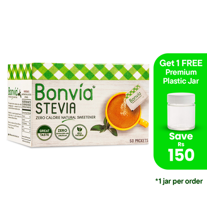 [With FREE gift] Bonvia Stevia Zero Calorie Sweetener (50 sachet)