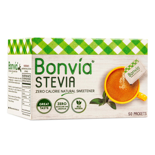 Bonvia Stevia Zero Calorie Sweetener (50 sachet)