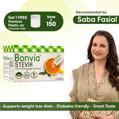 [With FREE gift] Bonvia Stevia Zero Calorie Sweetener (50 sachet)